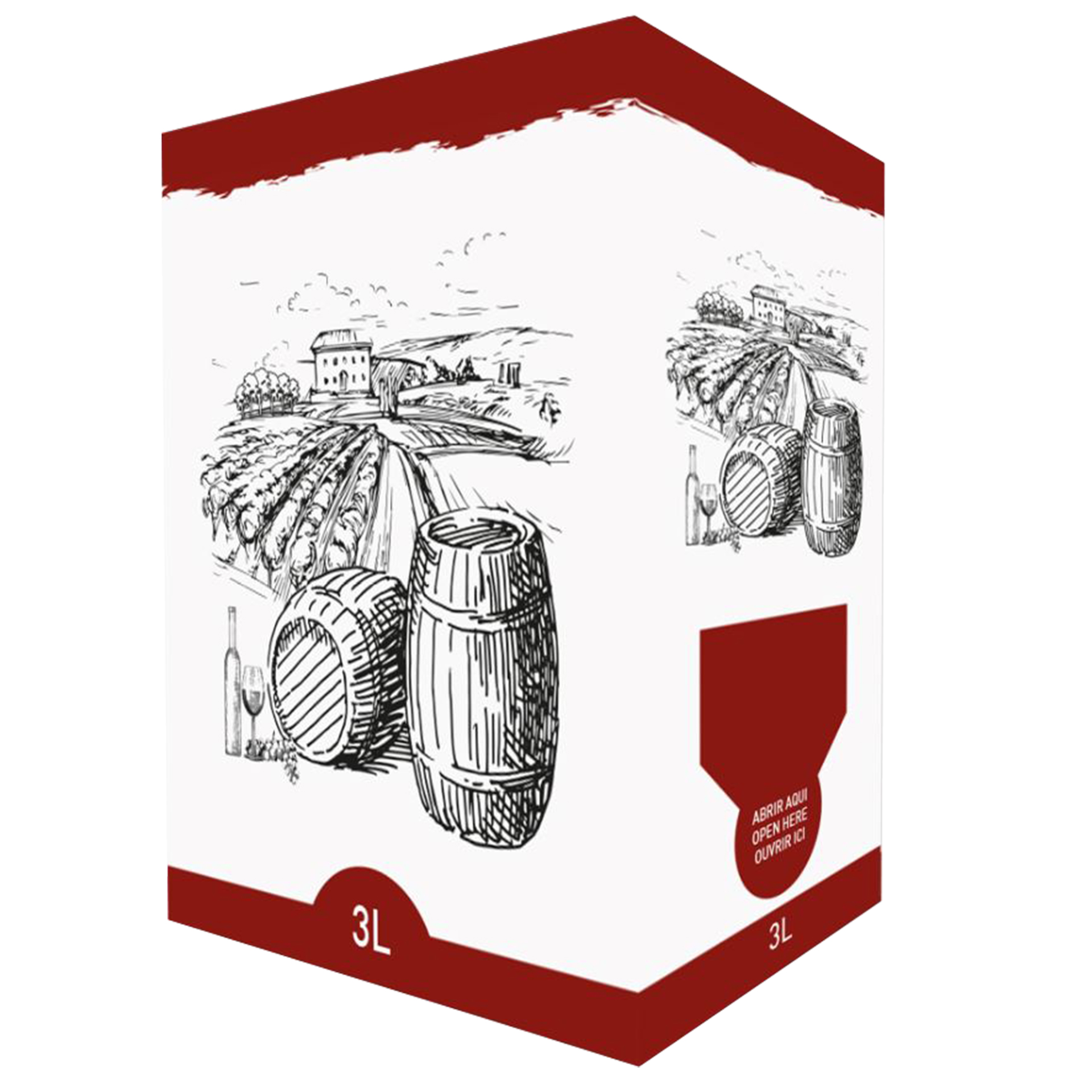 Caixa Vinis Tinto Para Bib 3 L