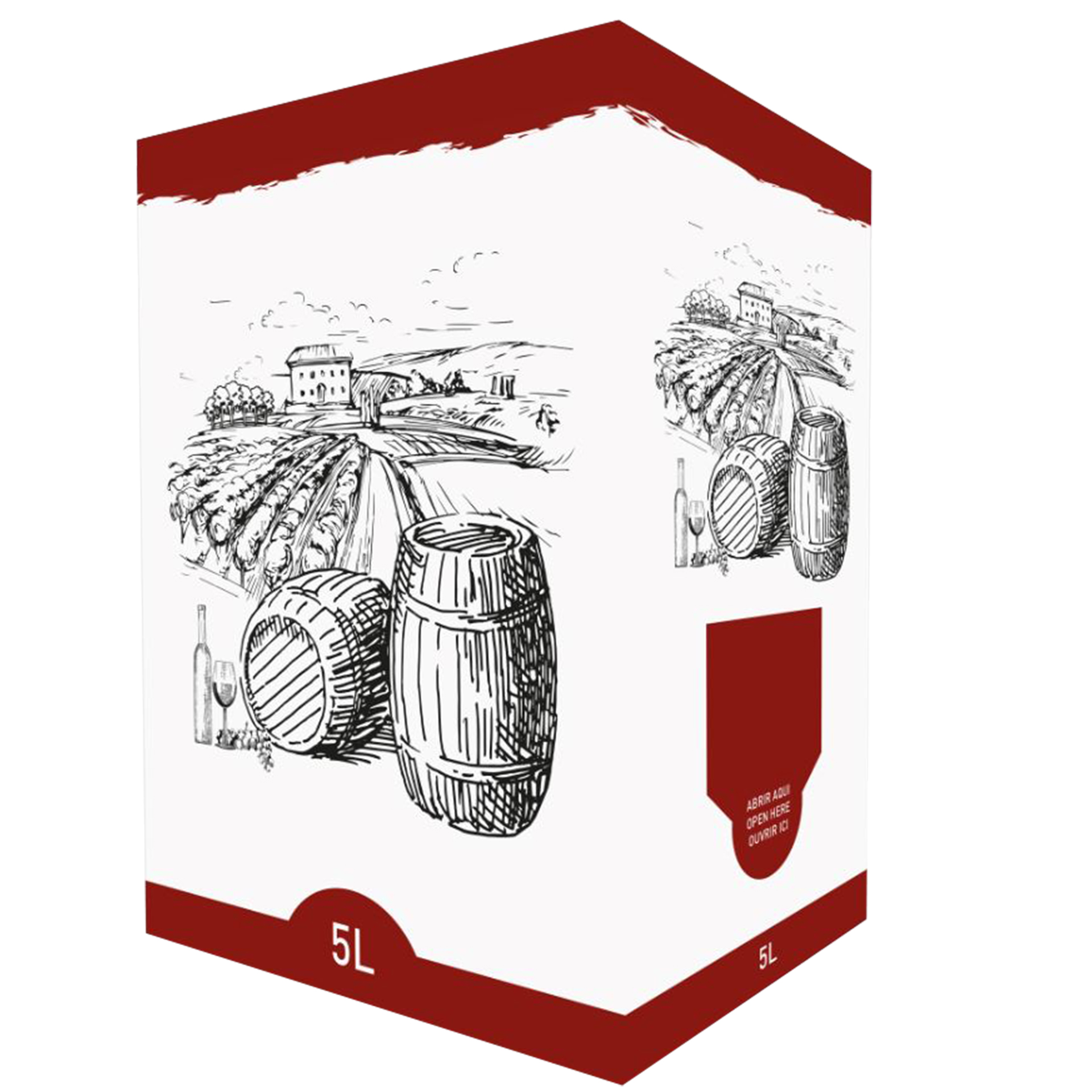 Caixa Vinis Tinto Para Bib 5 L