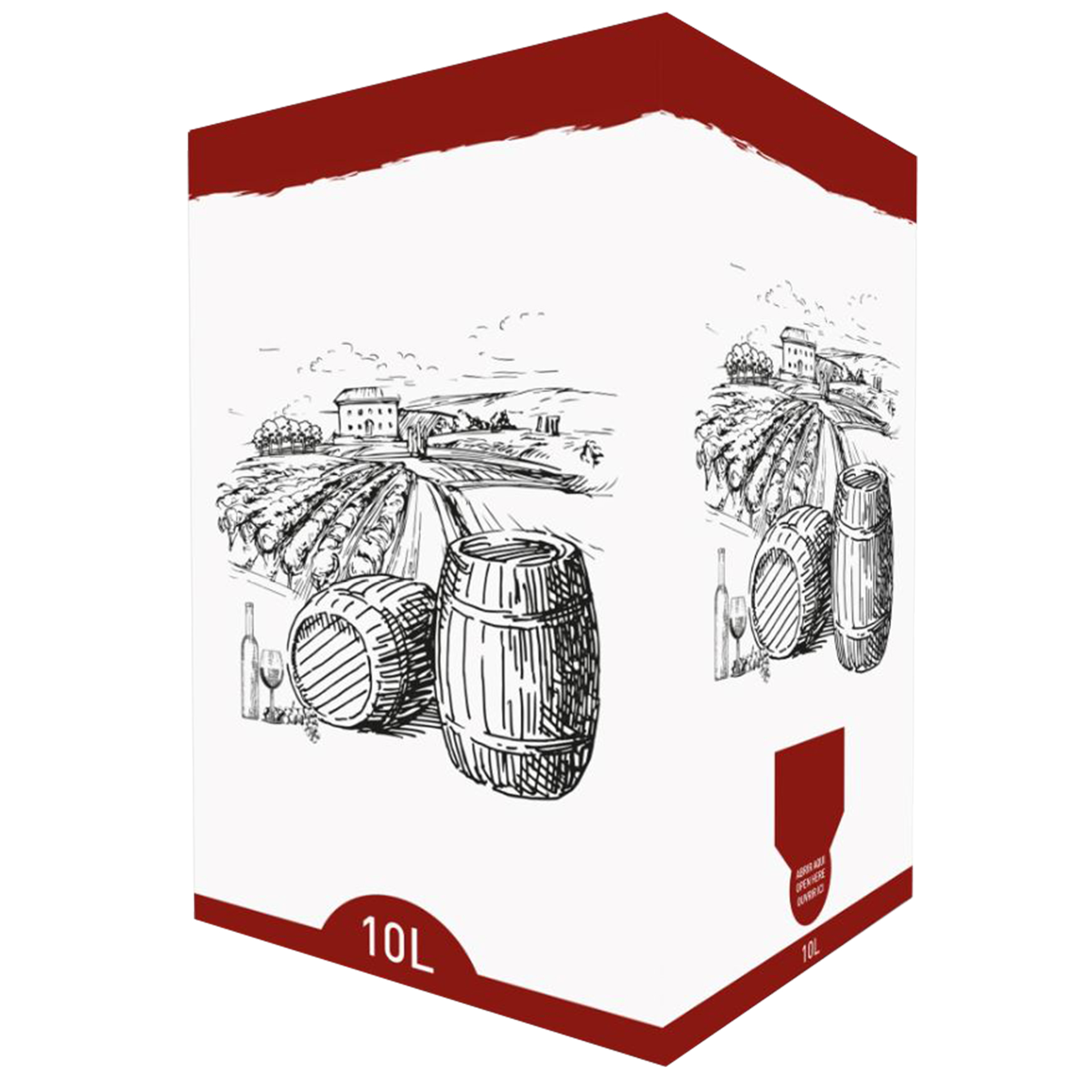 Caixa Vinis Tinto Para Bib 10 L