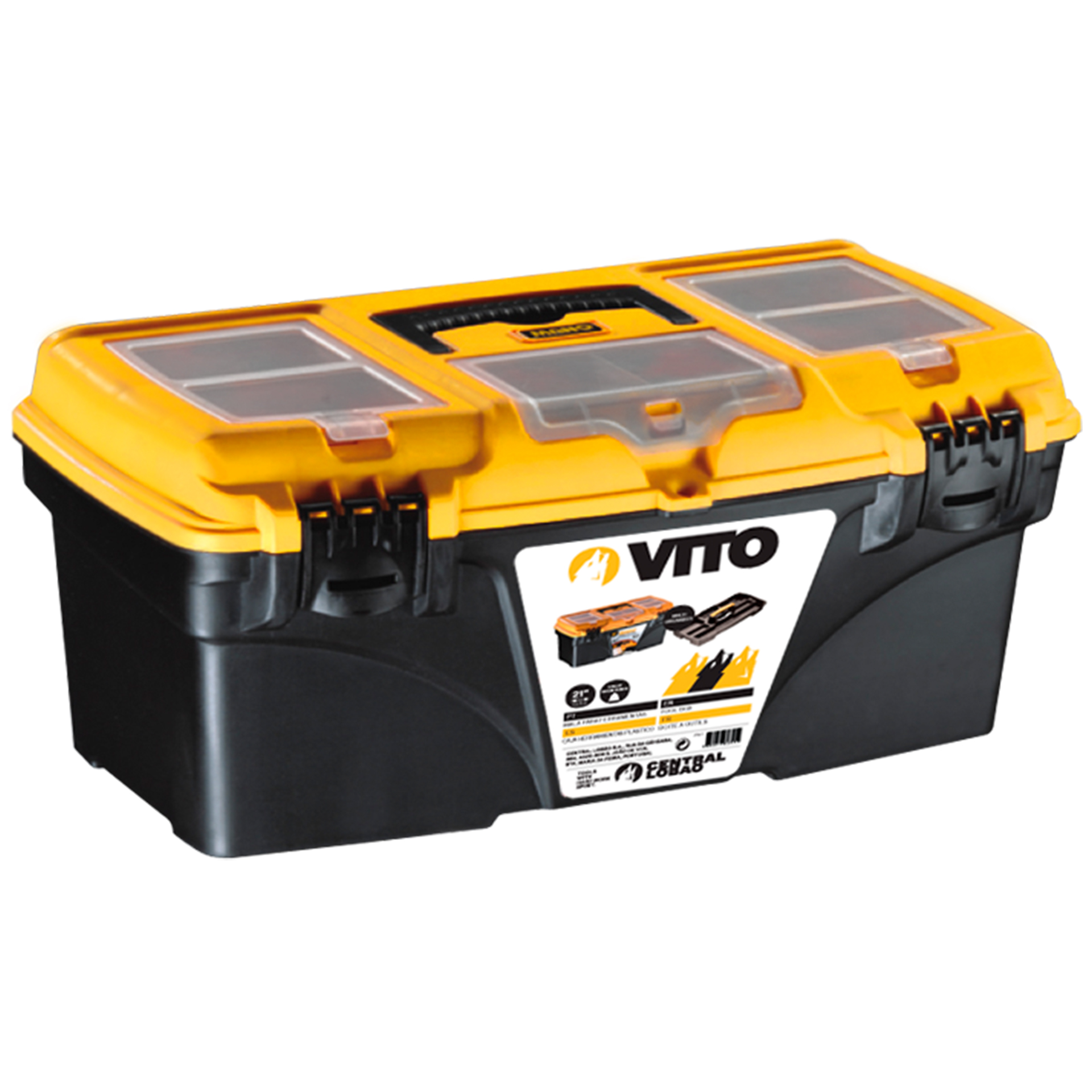 Caixa Ferramentas Amarela 20P 500 MM VITO