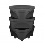 Vaso 3 Nveis C/Rodas Cinza ART PLAST