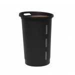 Cesto Quadrado Para Pellets Tampa Madeira 38 L EDA
