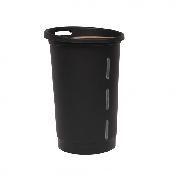 Cesto Quadrado Para Pellets Tampa Madeira 38 L EDA