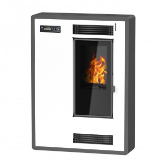 SALAMANDRA A PELLETS MALDIVAS  BRANCA 7,5 KW