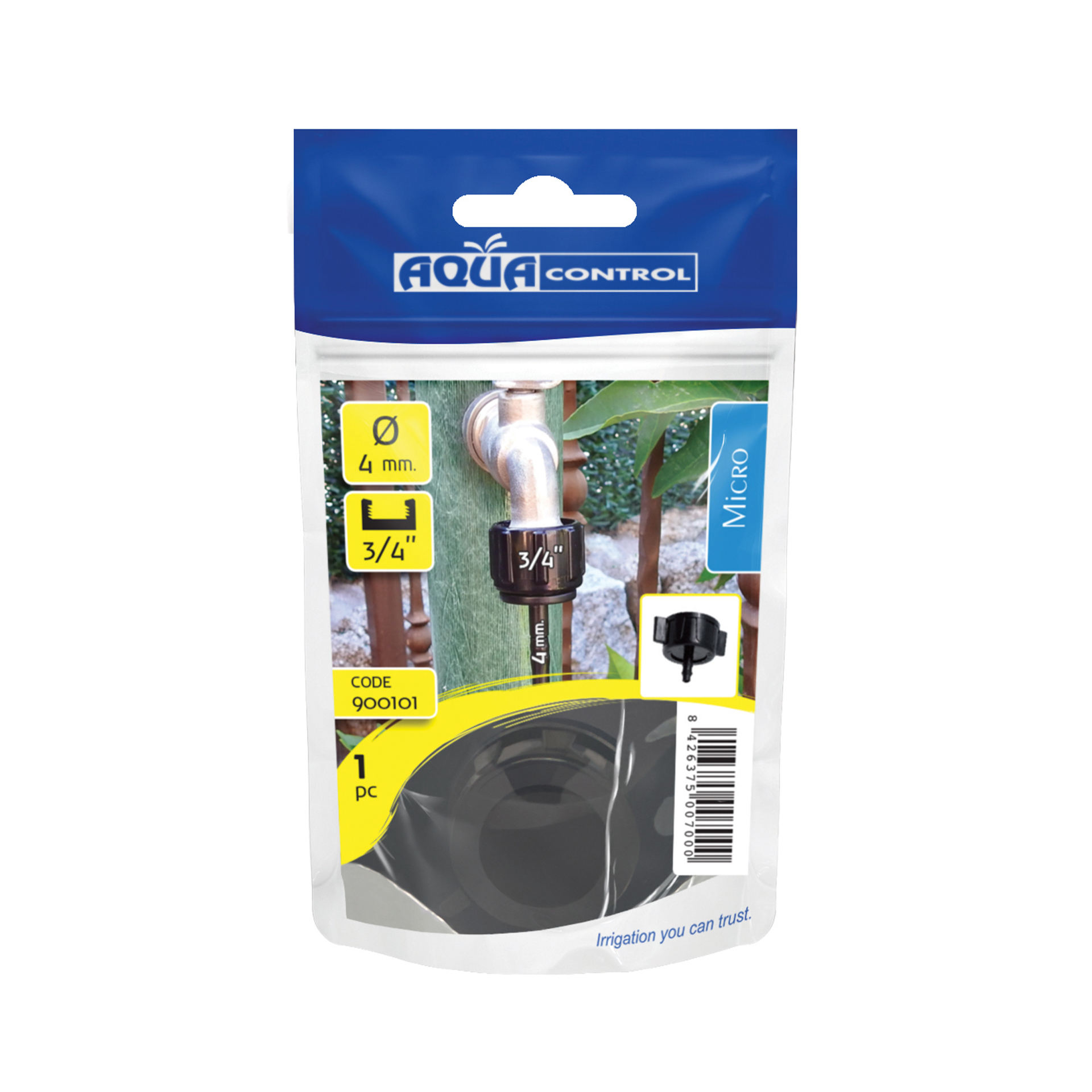 Adaptador Fêmea 3/4-4MM AQUA CONTROL