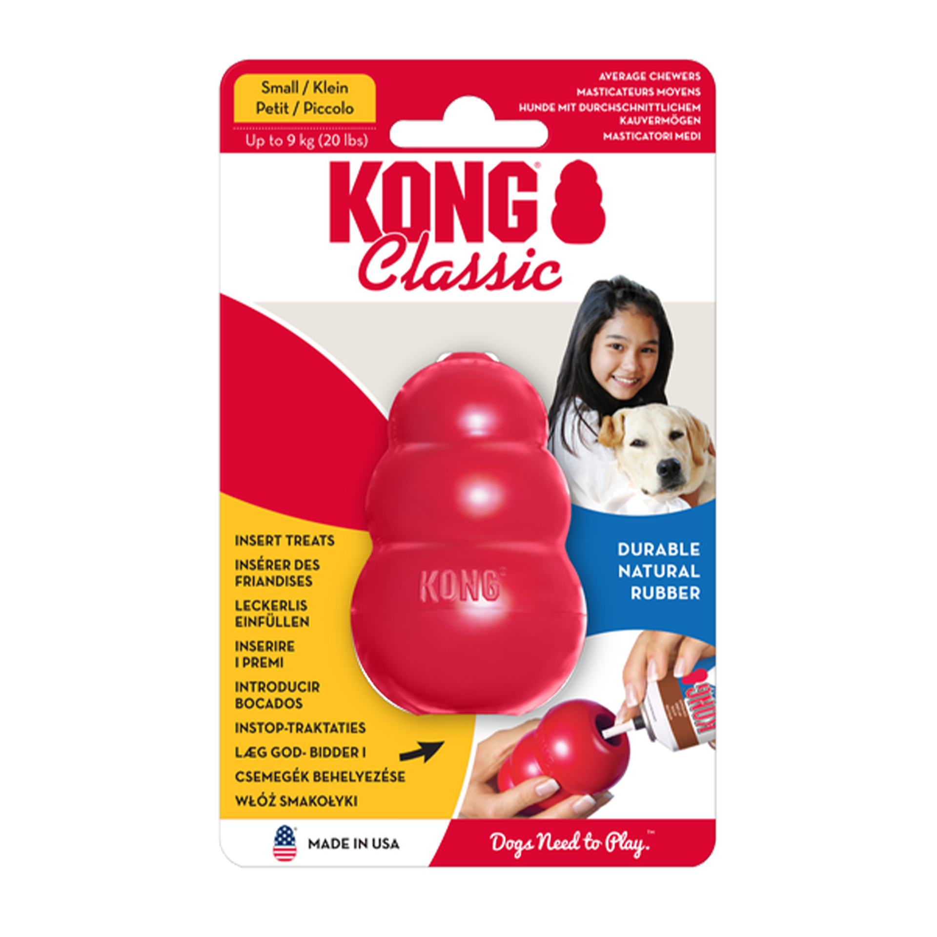 Brinquedo Borracha Classic Para Cão S KONG