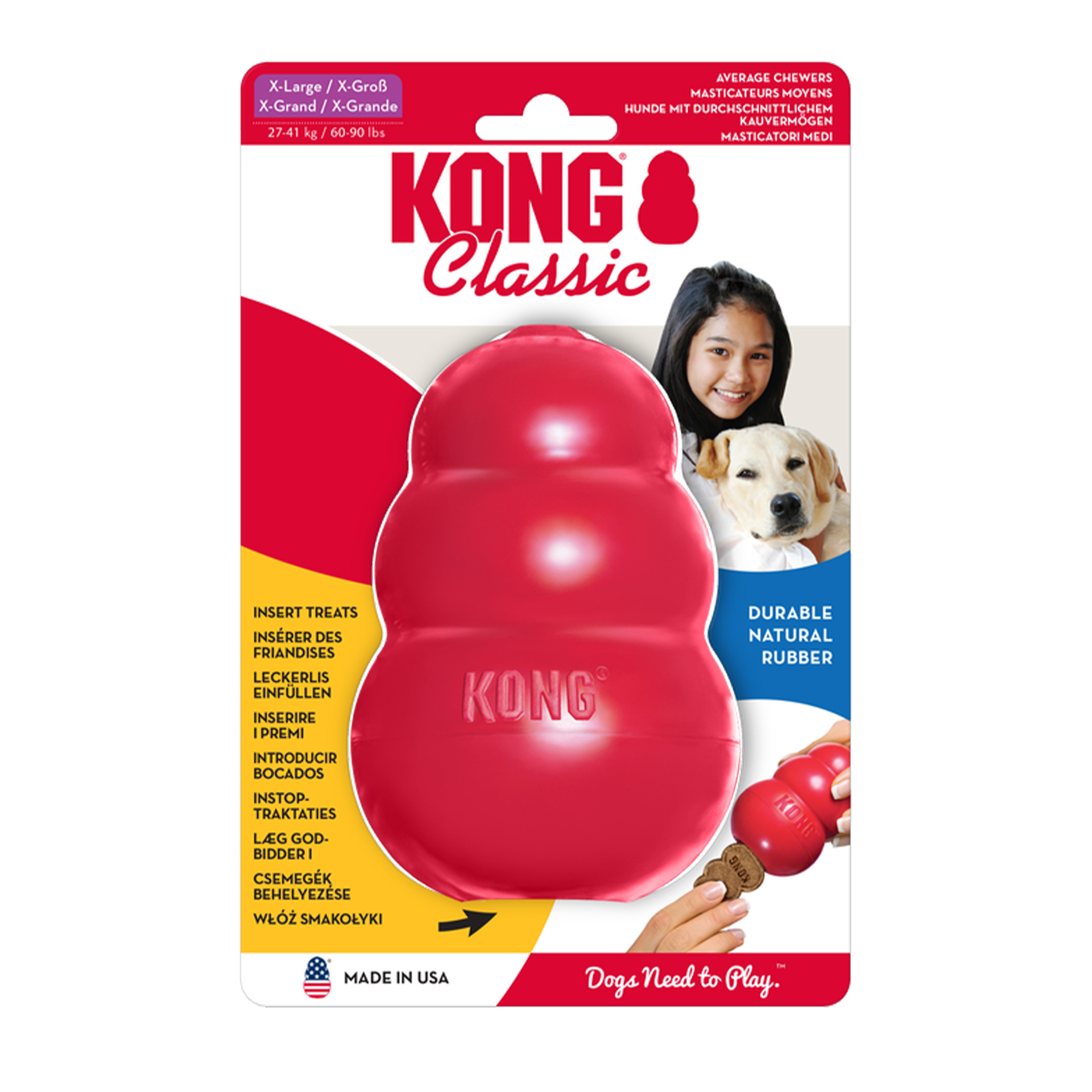Brinquedo Borracha Classic Para Cão XL KONG