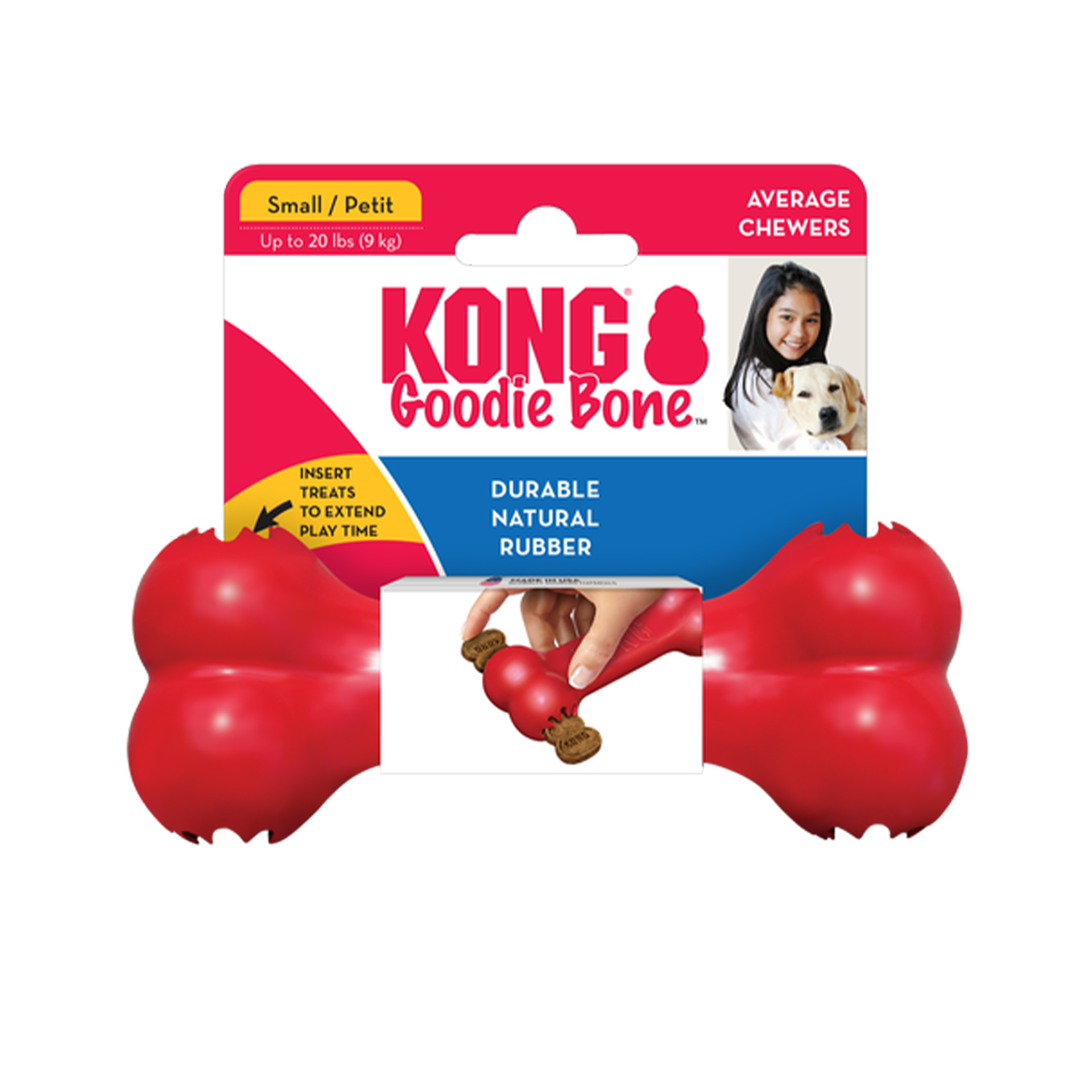 Brinquedo Borracha Para Cão Osso Goodie Classic S KONG