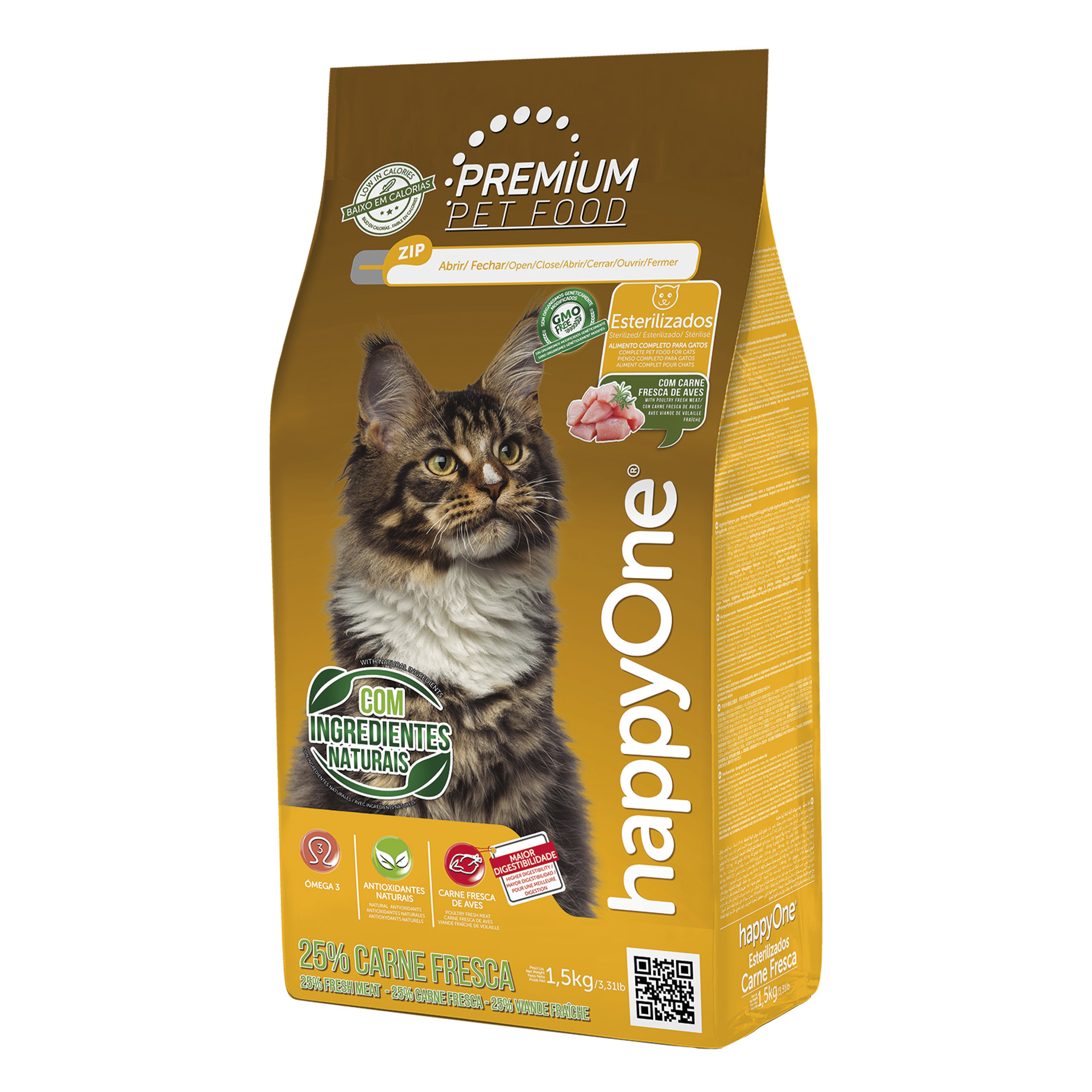 Alimento Gato Est Crn Frsc 1,5 KG HAPPYONE PREMIUM