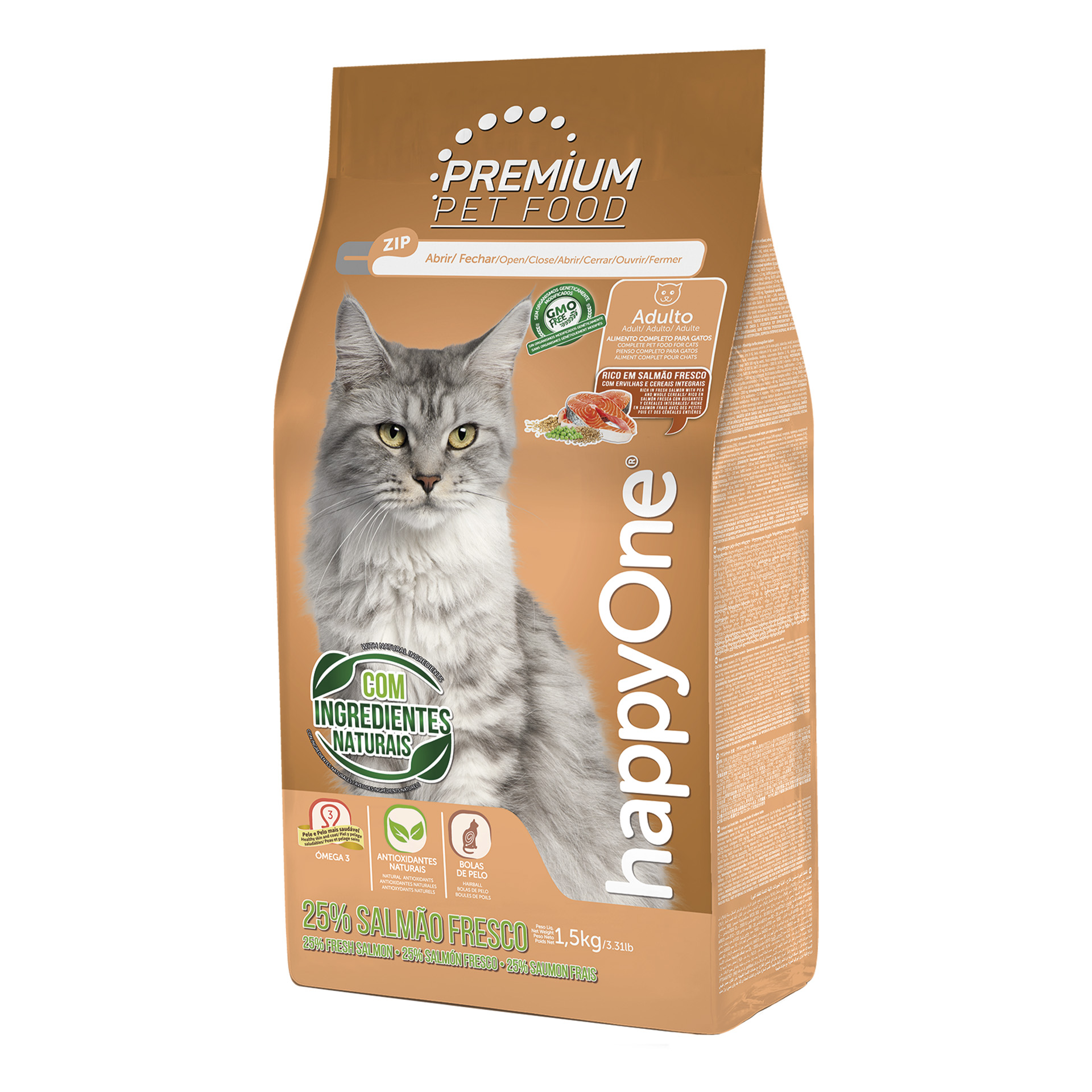 Alim Gato Adult Salm Frsc 1,25 KG HAPPYONE PREMIUM