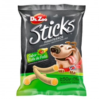 Snack Para Co Sticks Rolos Frango 50 G DR.ZOO