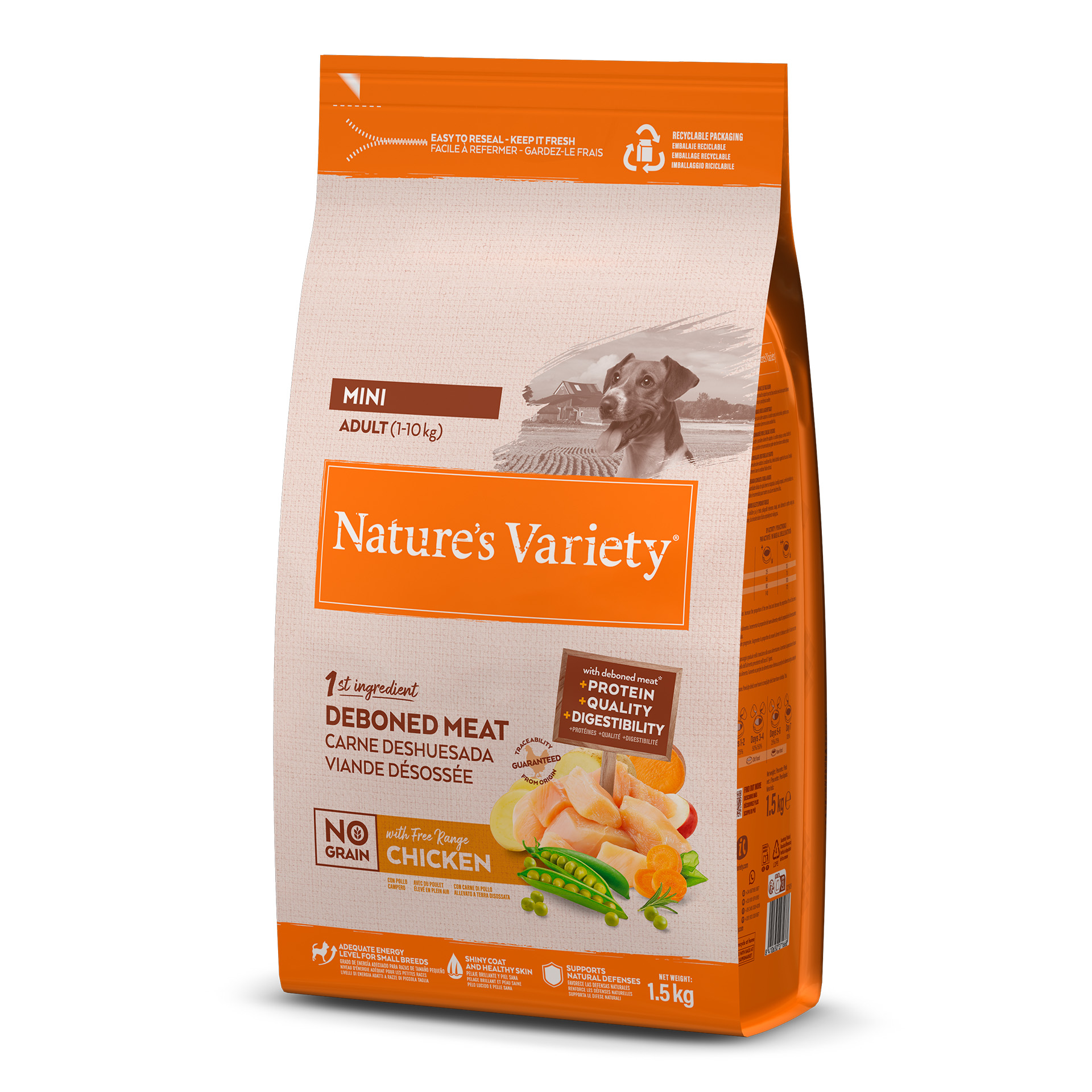 ALIM SEC CÃO AD MN SELECT NGRAIN FRNG CAMPO 1,5 KG