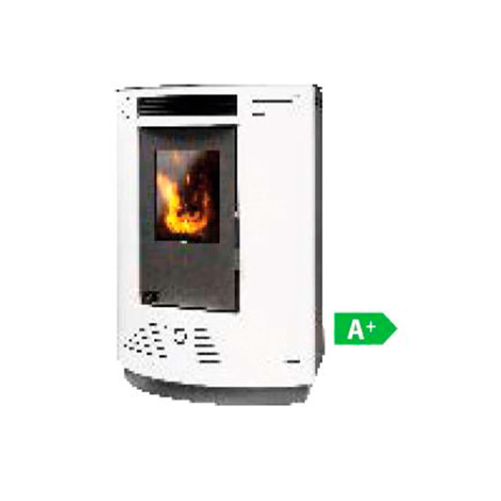 Salamandra pellets canto 9KW Branco