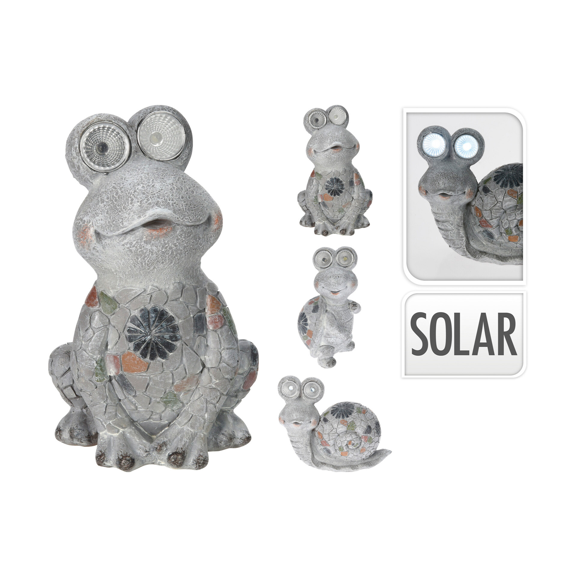 Candieiro Solar Mosaic Look Sortido PROGARDEN