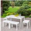Conjunto Samoa Mesa+4 Bancos Branco PROGARDEN