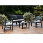 Conjunto Kilimanjar Sof+2 Cadeiras+Mesa Antracite