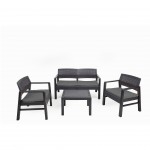 Conjunto Kilimanjar Sof+2 Cadeiras+Mesa Antracite