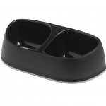 Comedouro Duplo Sensibwl Preto 2X700 ML MODERNA