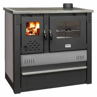 FOGO A LENHA COM FORNO CAROLINA COM DETALHES EM I