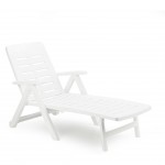 Espreguiçadeiratripart Branca PROGARDEN Espreguiçadeiratripart Branca PROGARDEN