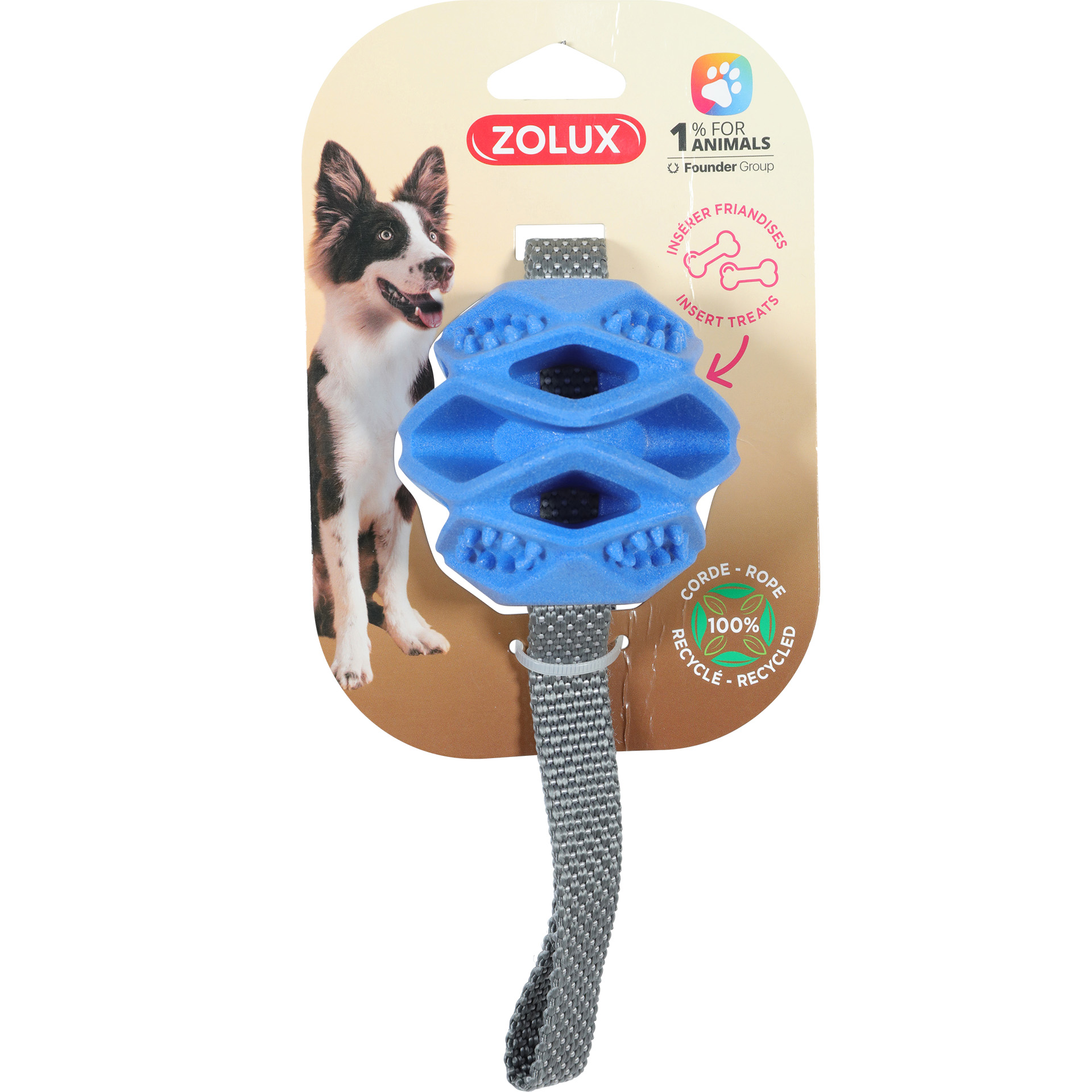 Brinquedo Bola Tpr Exterior Azul ZOLUX