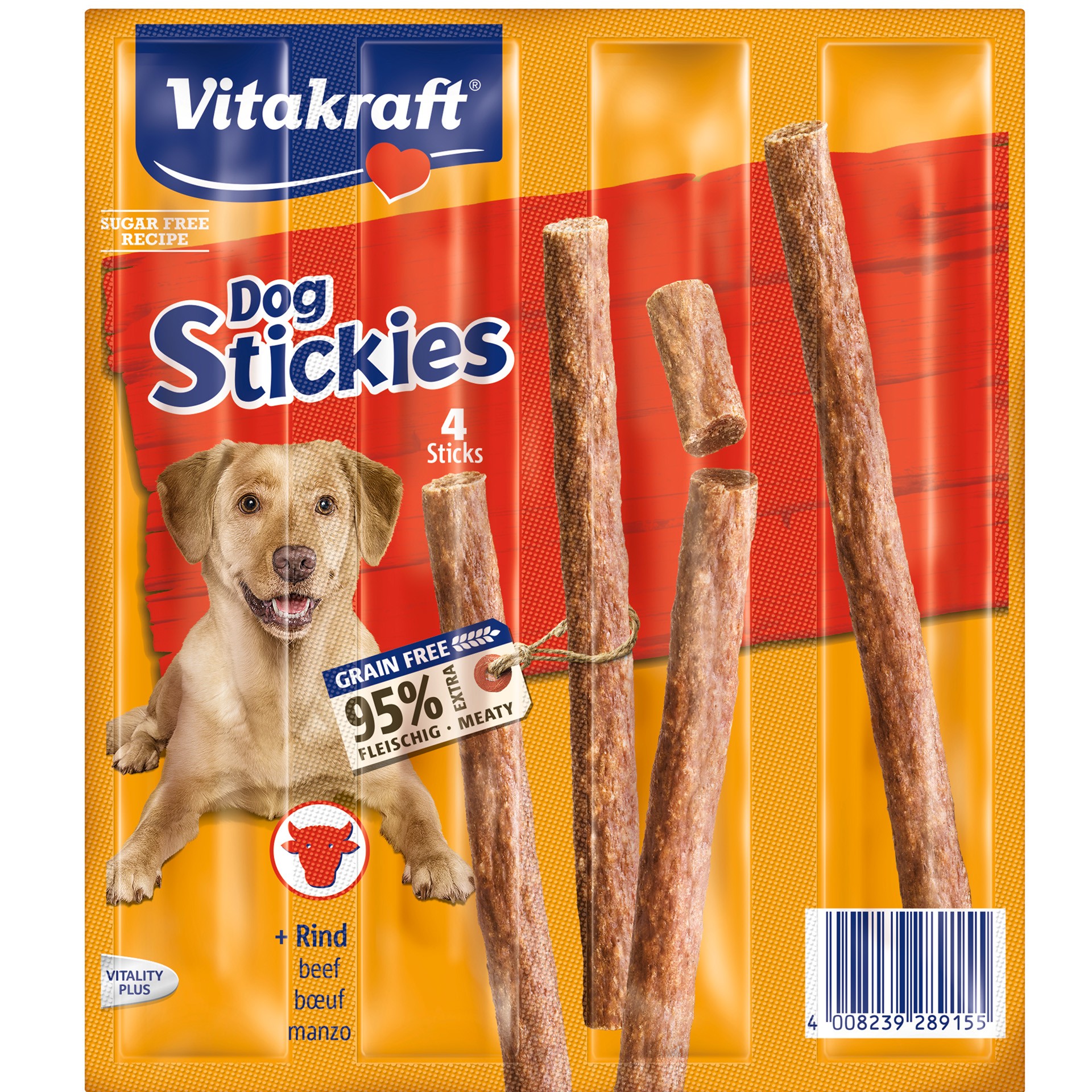Snack Para Cão Stickies Carne 4X11 G VITAKRAFT