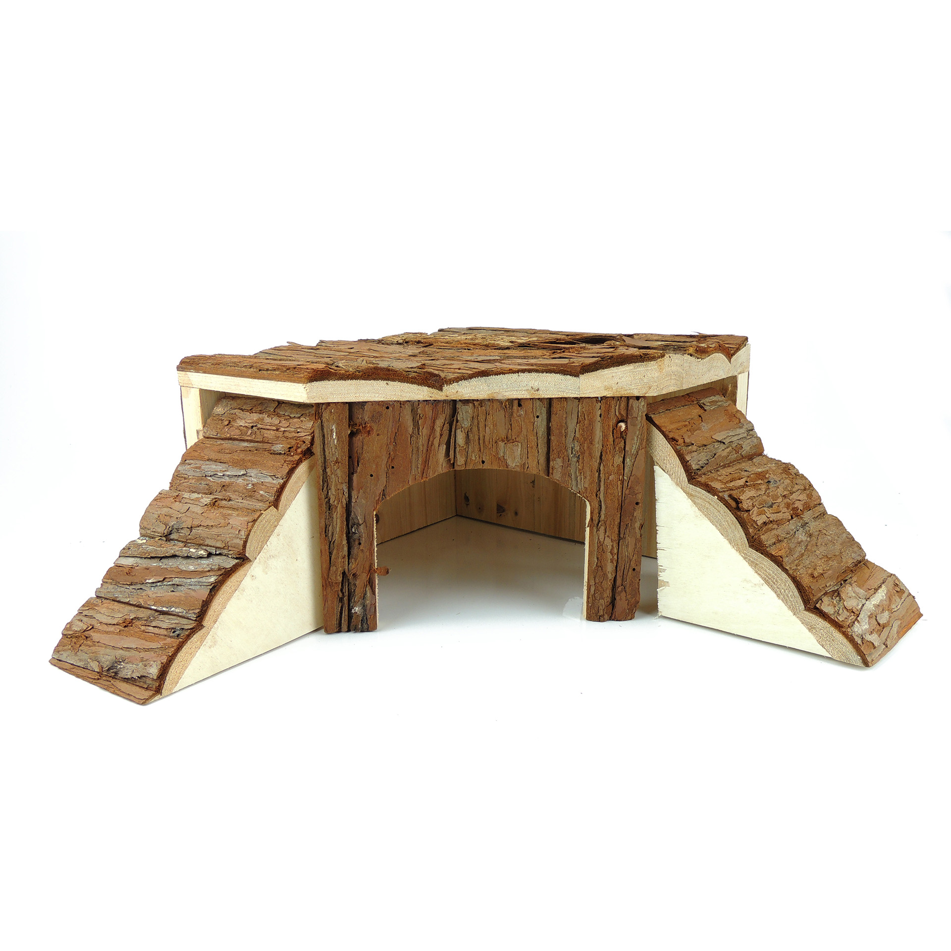 CASA CANTO C/RAMPA MADEIRA P/ROEDORES 47X35X35 CM