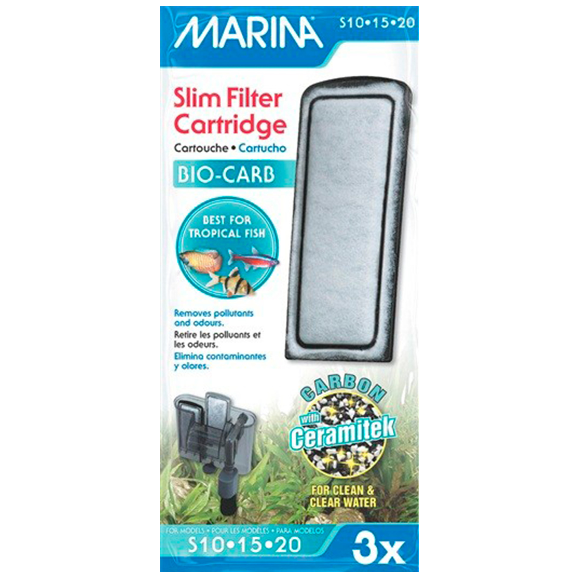 Recarga P/Filtro Marina Slim Bio Carb 3 UN MARINA