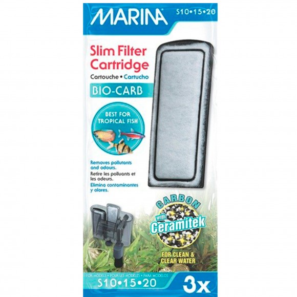 RECARGA P/FILTRO MARINA SLIM BIO CARB 3 UN