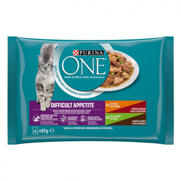 ALIMENTO HMIDO PARA GAT AD VACA/PER E PAT 4X85 G