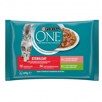 ALIMENTO HMIDO PARA GATO AD SALMO E PER 4X85 G