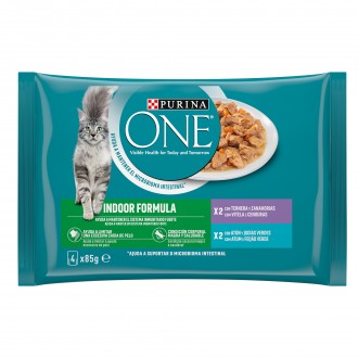 ALIMENTO HMIDO PARA GATO AD ATUM E VITELA 4X85 G