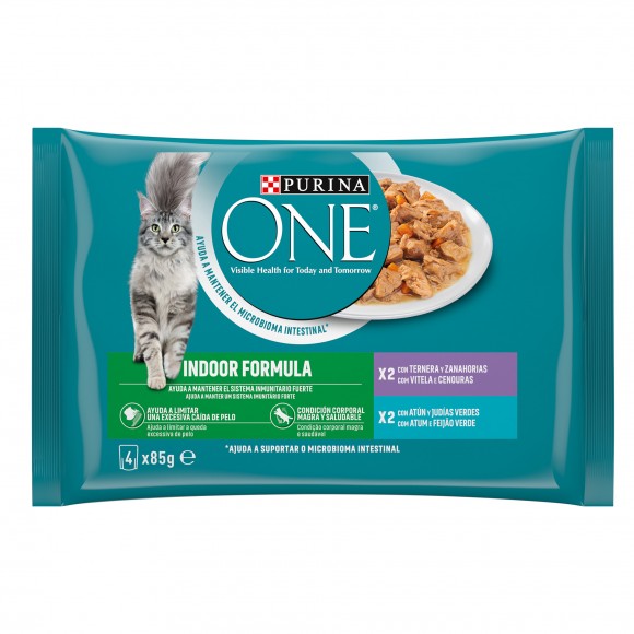 ALIMENTO HMIDO PARA GATO AD ATUM E VITELA 4X85 G