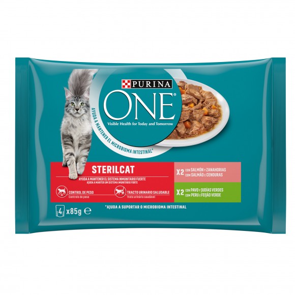 ALIMENTO HMIDO PARA GATO AD SALMO E PER 4X85 G