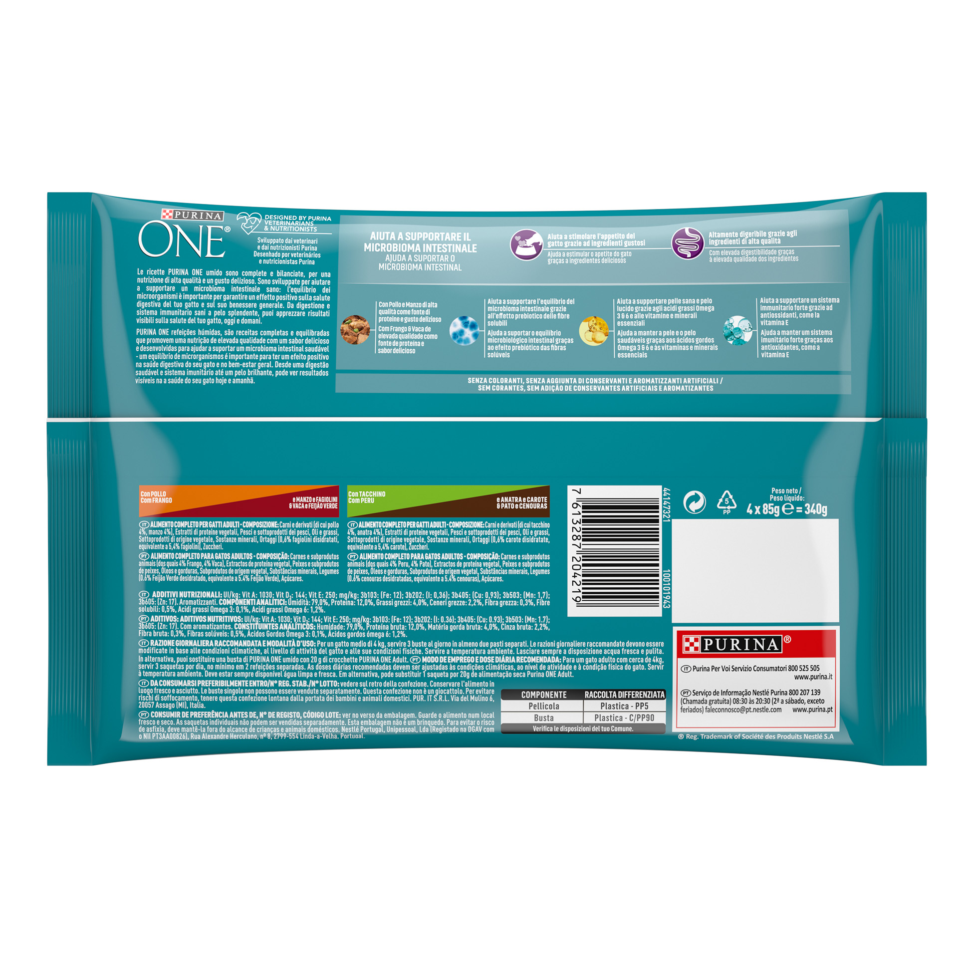 ALIMENTO HÚMIDO PARA GAT AD VACA/PERÚ E PAT 4X85 G