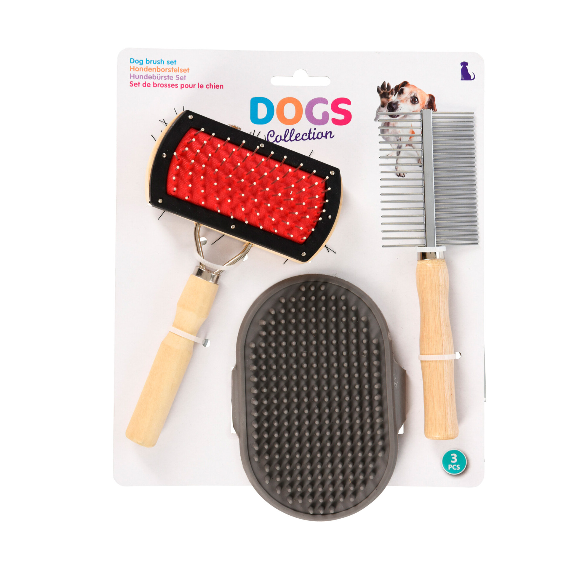 Kit De Escovas P/Cão E Gato KOOPMAN