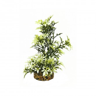Decorao Planta Aqutica Branca/Verde Escuro CLAS