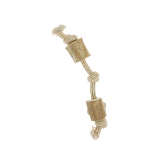 Brinquedo Para C�o Corda Com Madeira Caf� M 35Cm