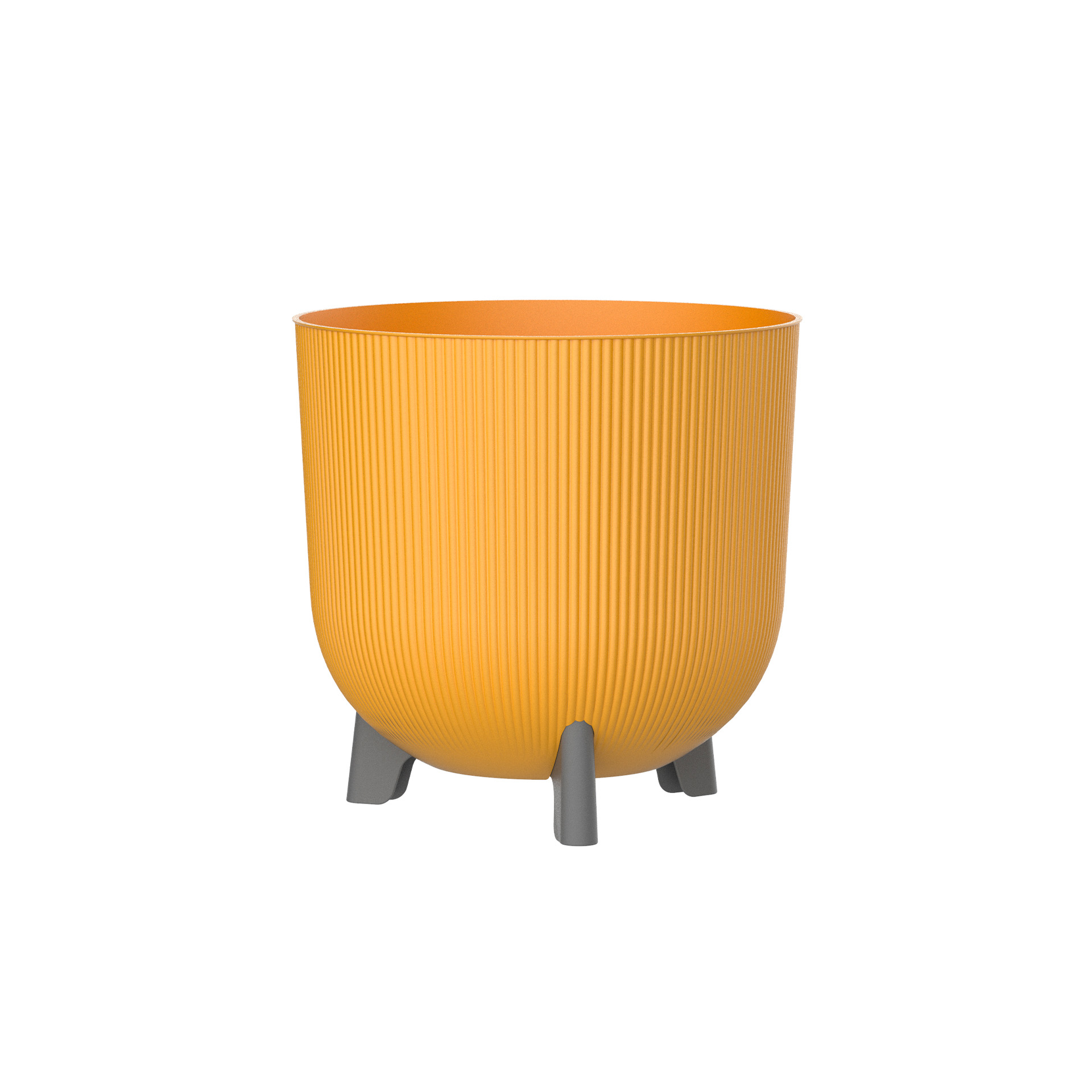 Vaso Decor Iris 20 CM Com Pés Turmeric EDA PLASTIQ