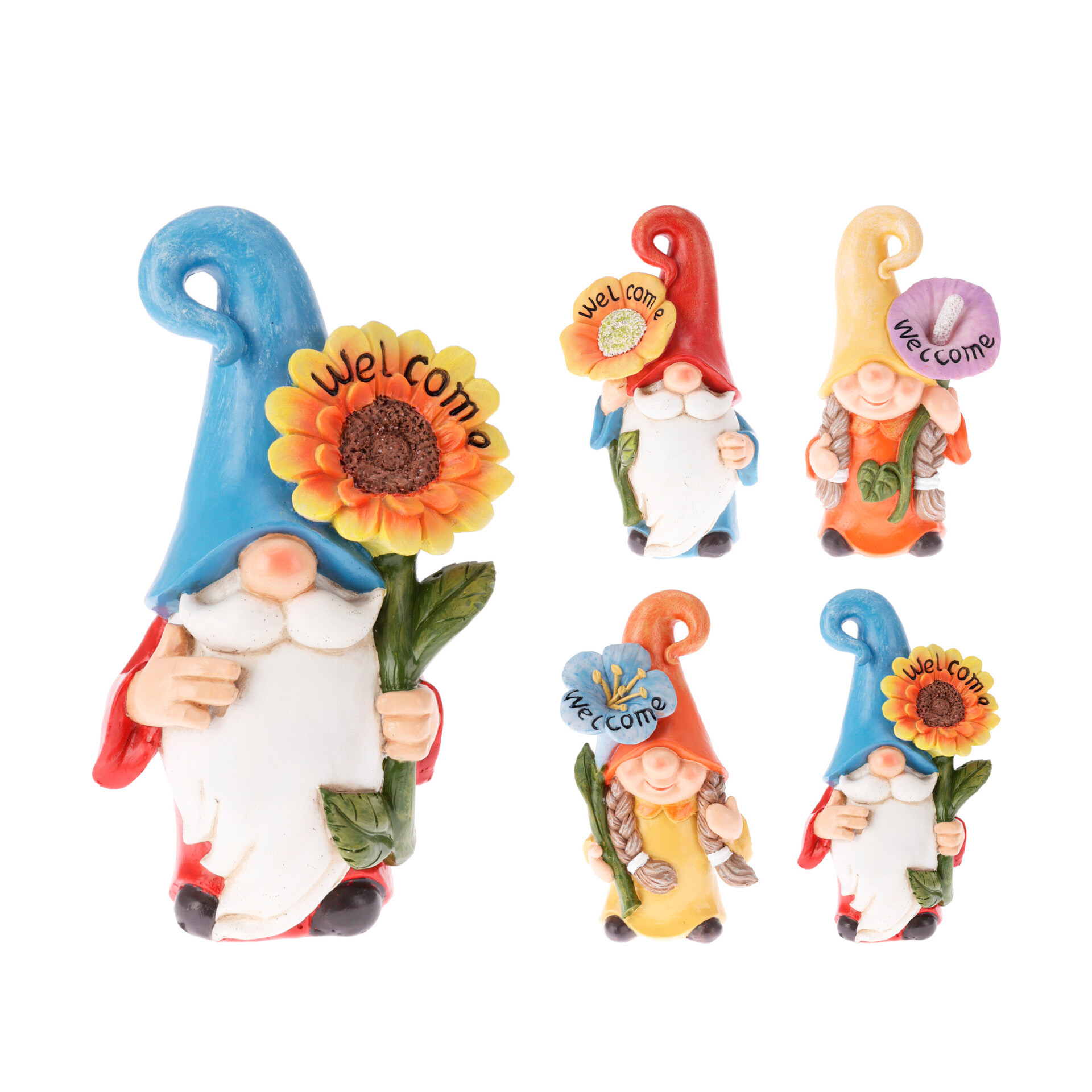 Anão Com Flores 20 CM PROGARDEN