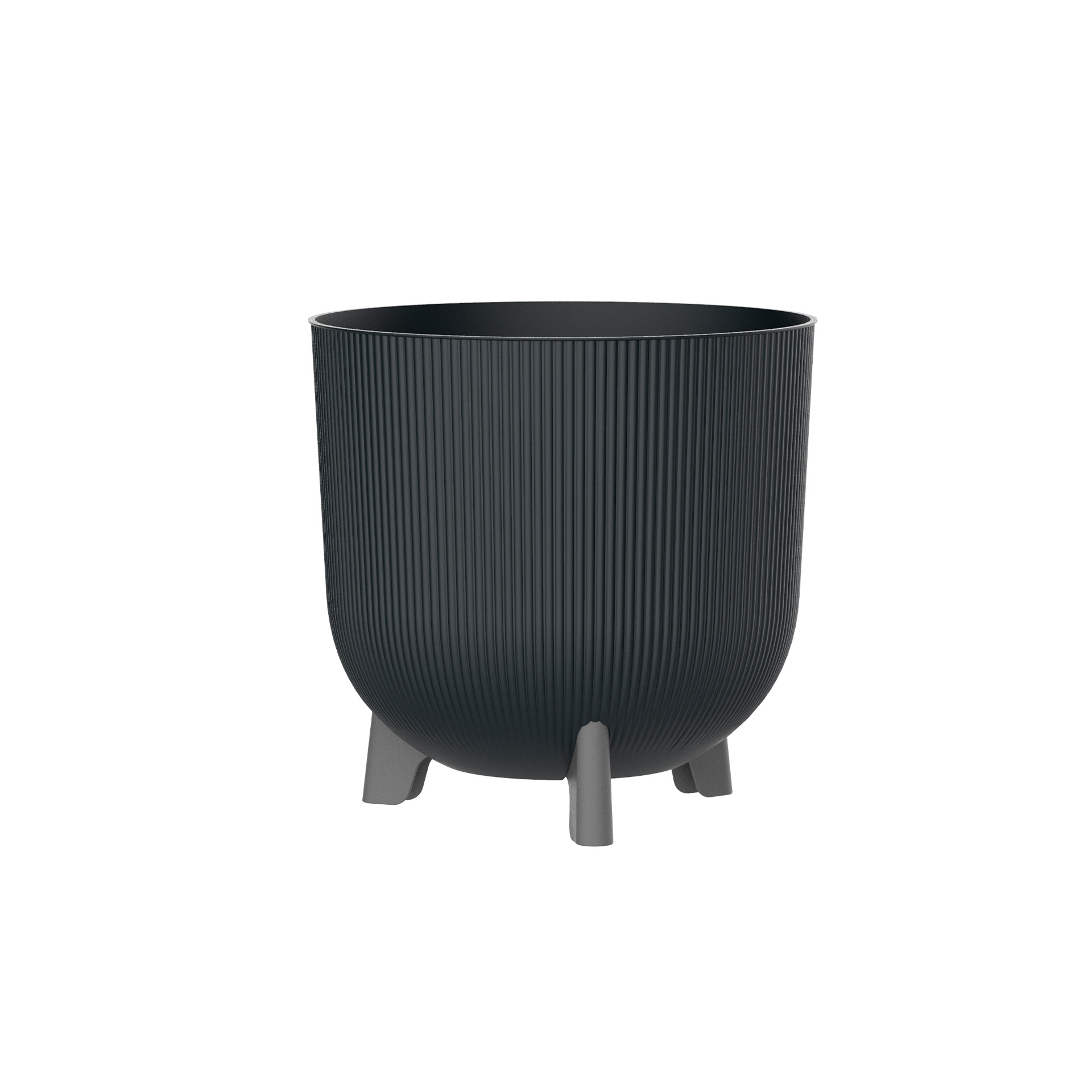 Vaso Decor Iris 20 CM Com Pés Preto EDA PLASTIQUE