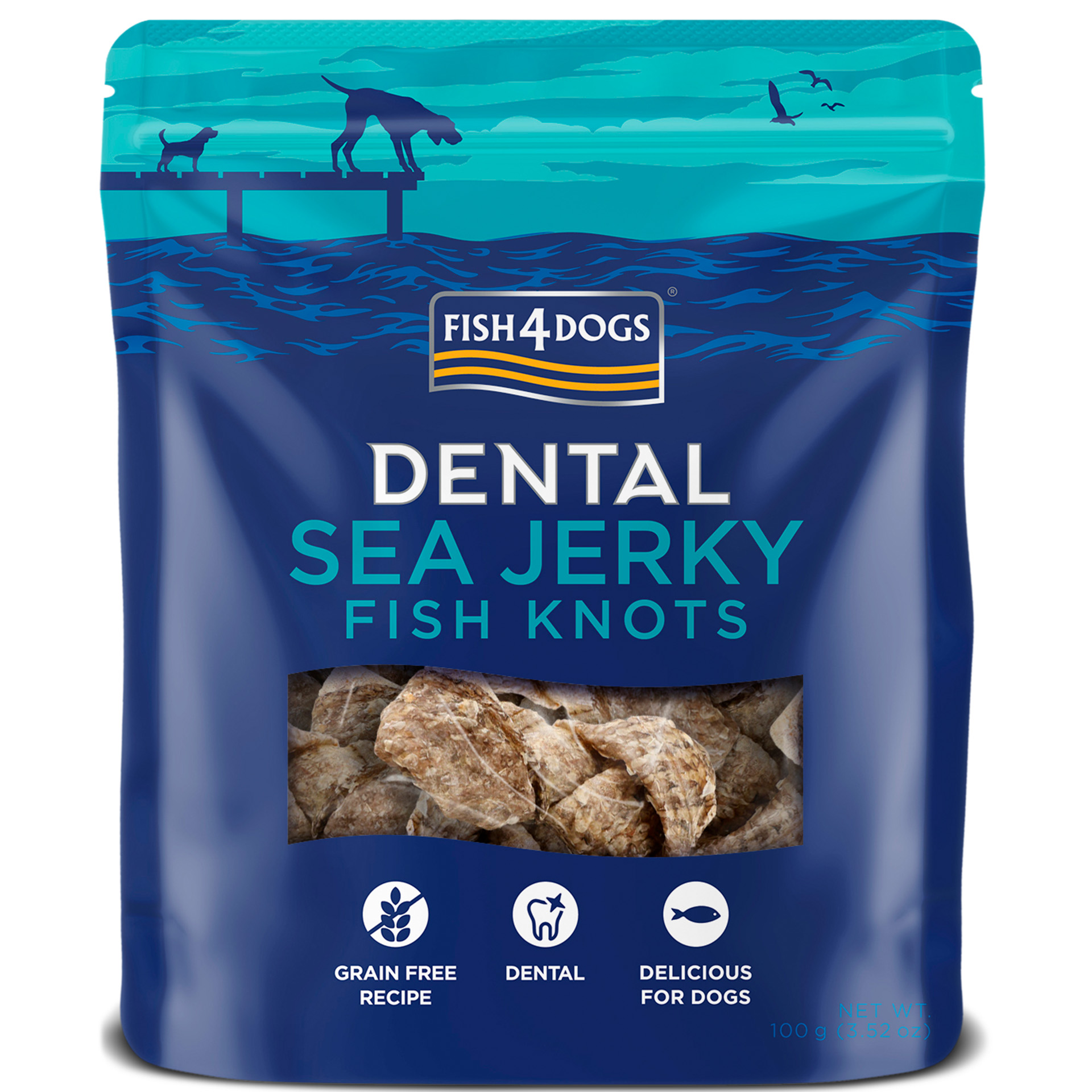 Snack Cão Dental Peixe Seco Nós 100 G FISH4DOGS