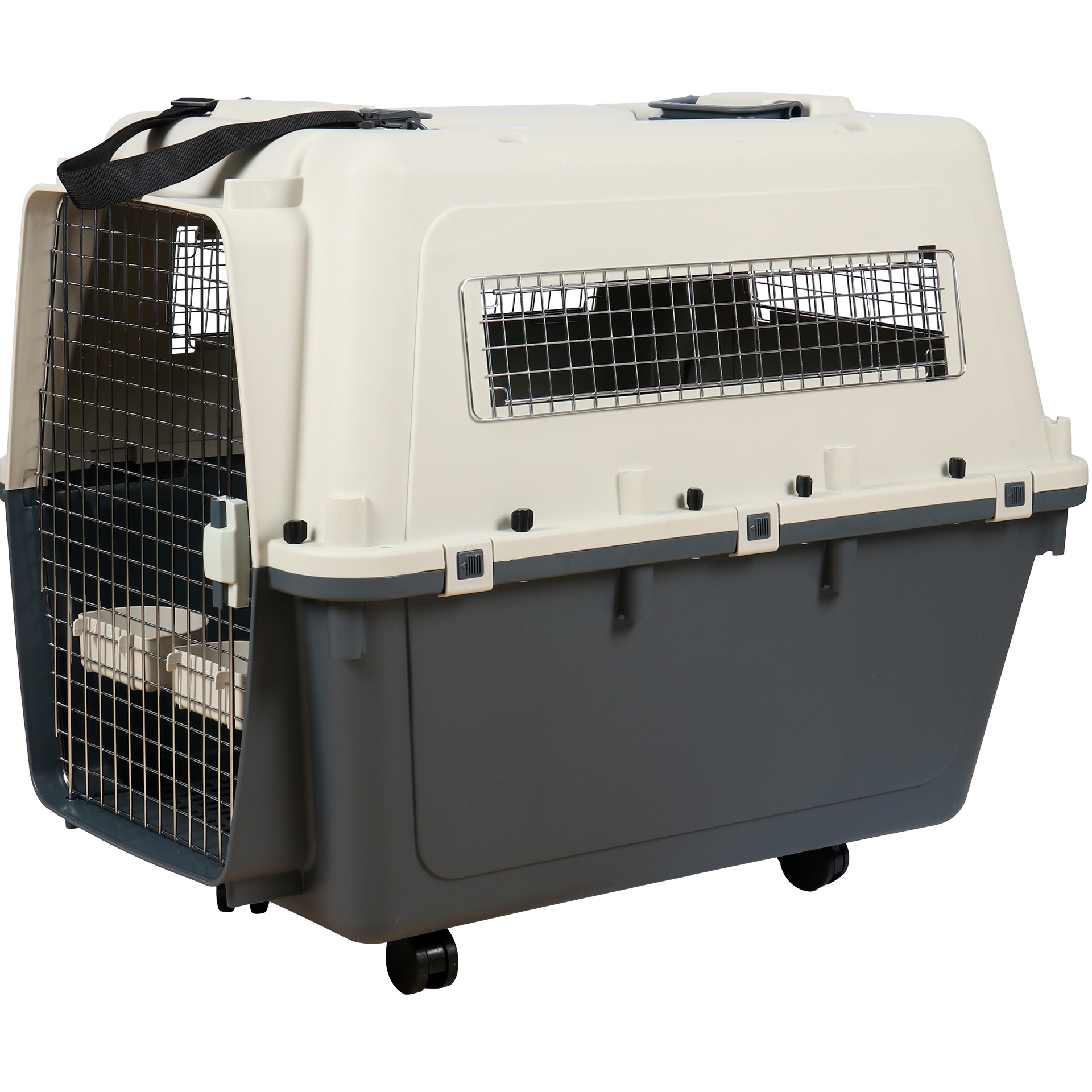 TRANSPORTADORA COM CINTA DE SEGURANÇA CINZA 97X67X82,8 CM