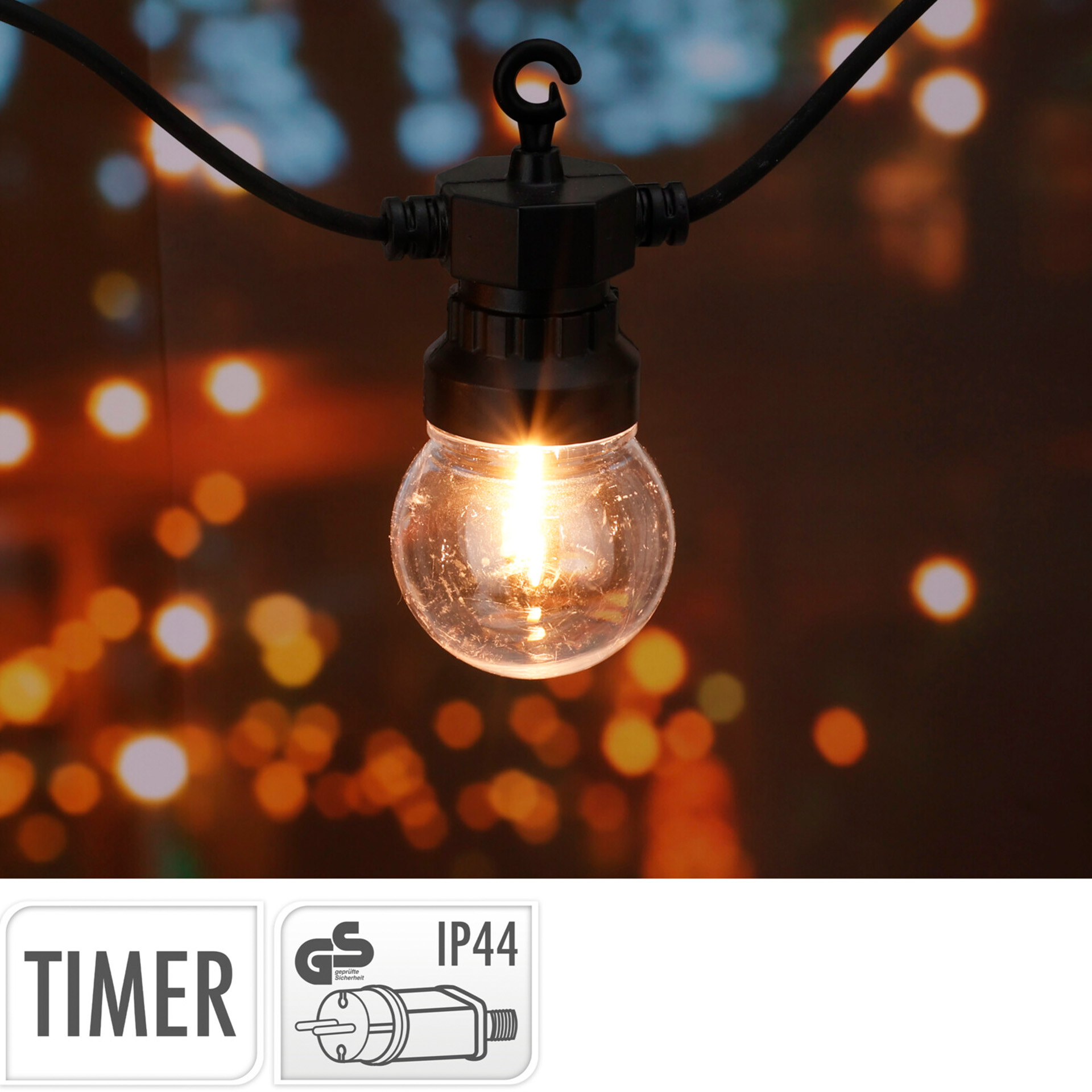 Luzes Corda Branco Quente 5 M PROGARDEN