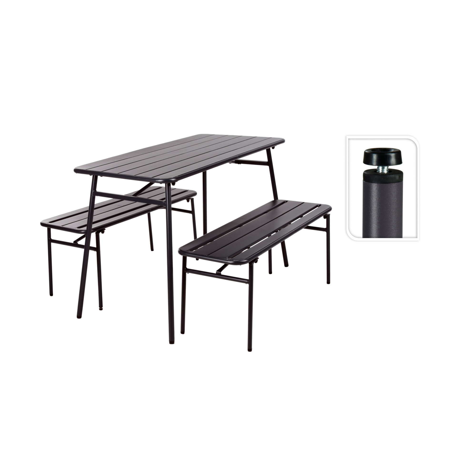 Conjunto Jardim Metal 3 UN Cinza PROGARDEN