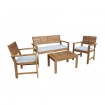 Conjunto Coffee Acácia Banco+2Cadeiras+Mesa Conjunto Coffee Acácia Banco+2Cadeiras+Mesa