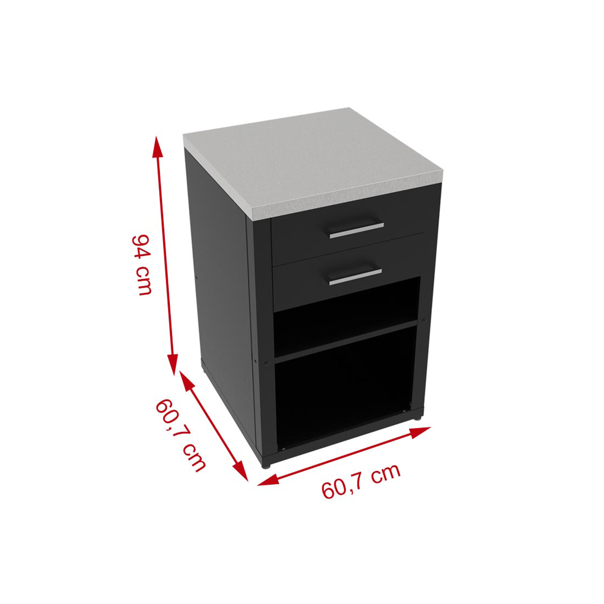 Módulo Gavetas 94X60,7X60,7 CM IMOR