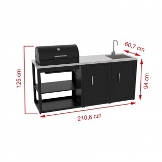 CONJUNTO BARBECUE 080.838 210,8X60,7X125 CM
