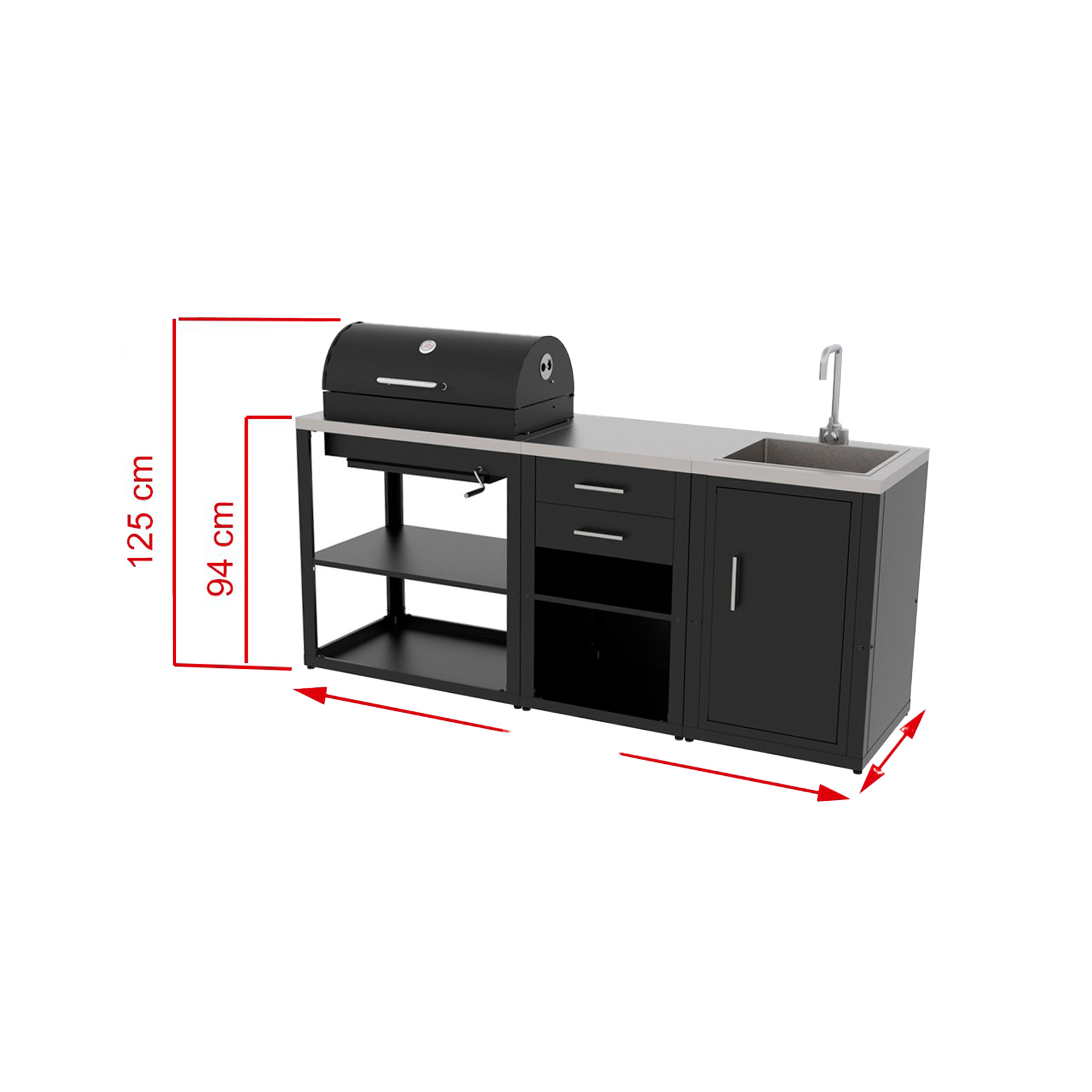 CONJUNTO BARBECUE 080.839 210,8X60,7X125 CM