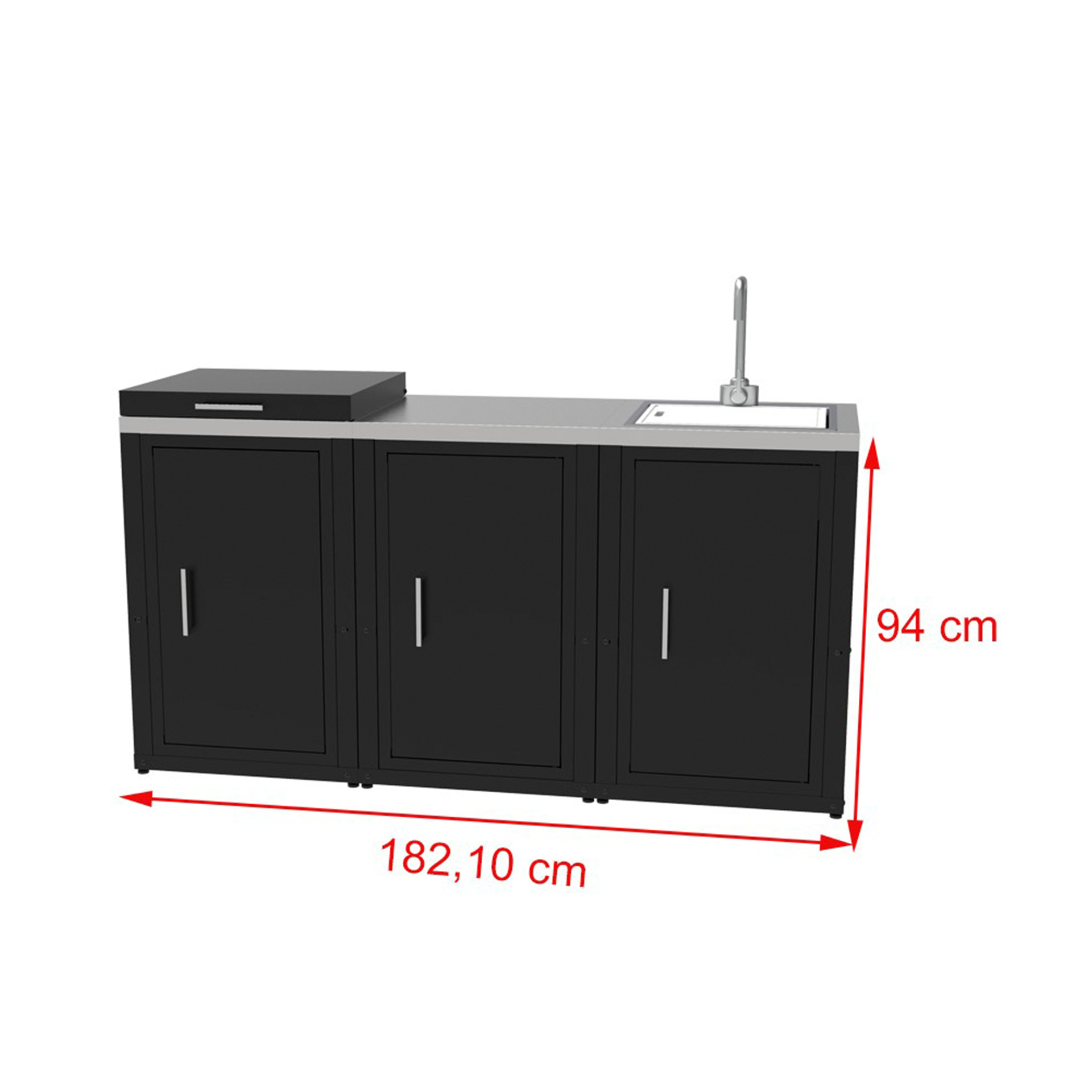 CONJUNTO BARBECUE 080.844 128,7X60,7X94 CM